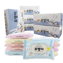 에티케어 꼬맹이 유아물티슈 휴대형, 10매, 60팩