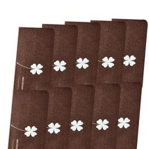 계단 논슬립 미끄럼방지 패드 야광 클로버 브라운, 10개