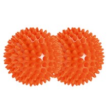 짐닉 소프트마사지볼 지압볼 뷰티 리플렉스볼 8cm 2p, 오렌지