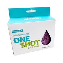 코젠더스 원샷 일회용 수세미 10p, 보라, 1개