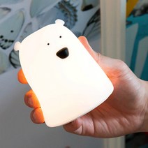 레토 말랑말랑 실리콘 무선 LED 미니베어 무드등 LML-MB24, 화이트