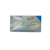 SAFEPLUS 무분말 고탄력 라텍스장갑 화이트 M, 중(M), 1개