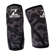 제로투히어로 네오프렌 헬스 무릎보호대 7mm BLACK CAMO 2p, 1세트