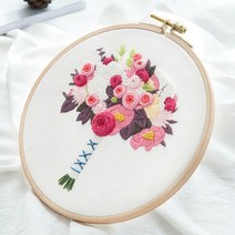 리빙듀오 프랑스 자수 DIY 키트, A-125 20cm, 1세트