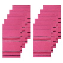 전문가용 사각 목욕타월, 분홍색, 10개, 1개입
