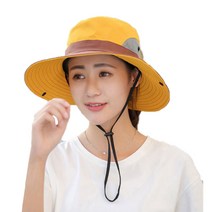 사파리 여성용 등산모자, 옐로우