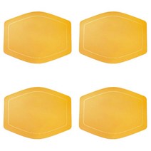 북유럽 스타일 육각 방수 PVC 테이블 매트 4p, 옐로우, 44.5 x 22.5 cm