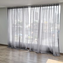 나비손길 샤크리즈 나비주름 복층 커튼 2p