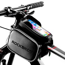 락브로스 자전거 핸드폰 거치대 가방 009-42, 블랙, 1개