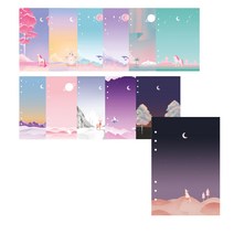 세컨드맨션 6공 다이어리 리필 속지 MOONLIGHT 12종 세트
