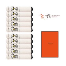 송월타월 스누피 프렌즈 세면 타월 140g 30수 면사 10p + 케이스 10p + 결혼식띠지 500 x 70 mm 10p, 아이보리(타월), 랜덤발송(케이스), B(띠지), 1세트