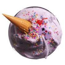 팔레트슬라임 수제 DIY 젤라또 슬라임 200ml + 미니체리 + 아이스크림콘 + 게임기파츠 + 스프링클, 팔레또
