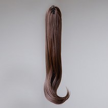 가발나라 여자 미니핀 집게형 포니테일 아이롱 C컬펌 부분가발, 초코브라운, 1개