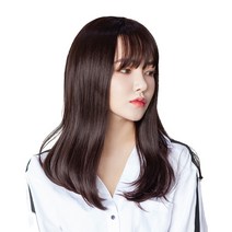 가발닷컴 여성용 항암 전체 가발 미디움 바디펌, 자연 갈색, 1개