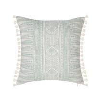 마이홈 터키석 프린지 쿠션커버 블루 아이즈