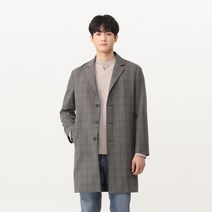 마인드브릿지 남성용 TR4WAY 스판체크 세미오버 싱글코트 MUCA6101