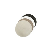식탁 푸드 스타일링 라운드 매트 4종 세트, 블랙, 화이트, 아이보리, 커피브라운, 지름(38cm)