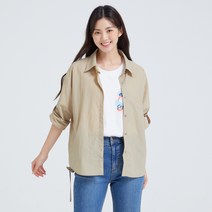 클라비스 여성용 자수레터 아우터형 셔츠