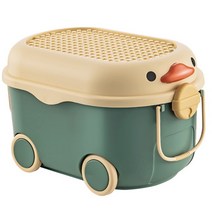 으네야 바퀴달린 장난감 수납함 중형, 그린, 1개