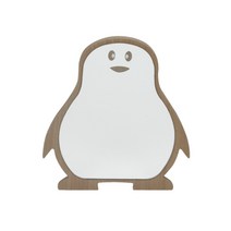 나무 탁상 화장 거울 펭귄, 우드