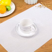 포딜 원컬러 테이블 매트 4p, 화이트, 45 x 30 cm