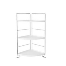 생활단짝 3단 멀티 코너 선반 수납장 실버, 1개