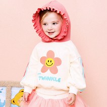 헤이미니 여아용 더트윙클 왕기모 후드티셔츠