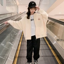 앤젤아이 여아용 오버핏곰돌후드집업