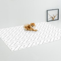 디팡 펫플레이 강아지매트 러그타입 1장, 모던헤링본