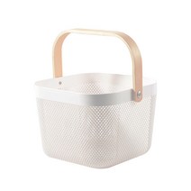 플라스틱 매쉬 바구니, 화이트, 1개