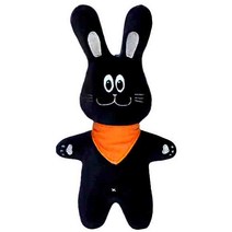 러빗 가방걸이 봉제인형 소형, 블랙, 21cm