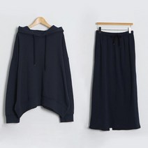 여성용 밀키 후드 + 스커트 트레이닝 세트