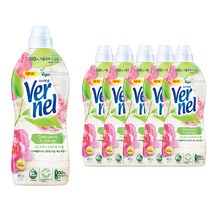 버넬 섬유유연제 그린 피오니 앤 화이트티, 6개, 1.8L
