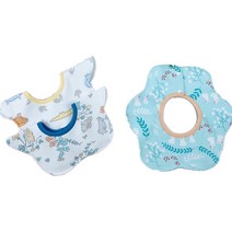 럭셔리베이비 유아용 면방수 롤링 턱받이 3종 세트, 동물원, 퓨어, 하늘숲속, 1세트