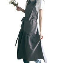아뚜 화방 꽃가게 바리스타 공방 앞치마, 그레이, 1개