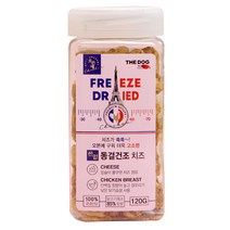 더독 강아지 바싹한 한입 오븐애 동결건조간식, 닭 + 치즈 혼합맛, 1개