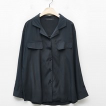 탱커스 여성용 루즈핏 카라넥 포켓 긴팔 셔츠 TT4BL031L0