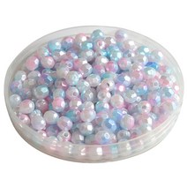 닥터피니 모조진주 비즈 8mm, 아크릴 핑크 라이트 그린, 1개