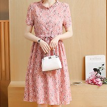 데이먼 플라워 패턴 임산부 A라인 린넨 원피스