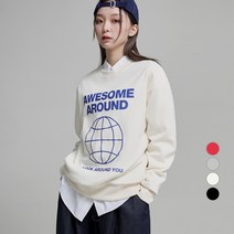 어썸어라운드 여성용 룩 어라운드 로고 맨투맨