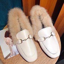 페이퍼먼츠 여성용 따듯한 심플 털 로퍼 00296