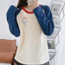 배색형 임산부 수유 롱 수유복