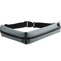 바이미 2포켓 초경량 방수 스포츠힙색, 그레이