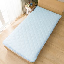 [쿠팡수입] 니토리 모찌보송 침대 패드, 블루