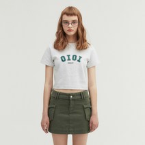 5252BYOIOI 여성용 SIGNATURE CROP T SHIRTS