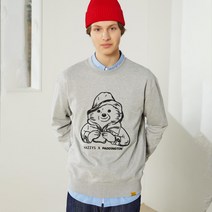 헤지스 남성용 패딩턴자수 면 맨투맨