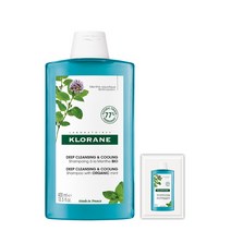 클로란 아쿠아민트 딥클렌징 쿨링 샴푸 민트향 400ml + 샘플 7ml 세트, 1세트