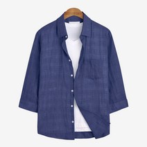 가이스토리 남성용 빅사이즈 캐주얼 서키즈 7부 셔츠