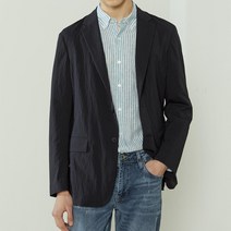 헤지스 남성용 솔리드 시어서커 자켓