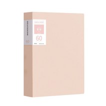 서류정리 A4 클리어파일 60p, 핑크, 1개